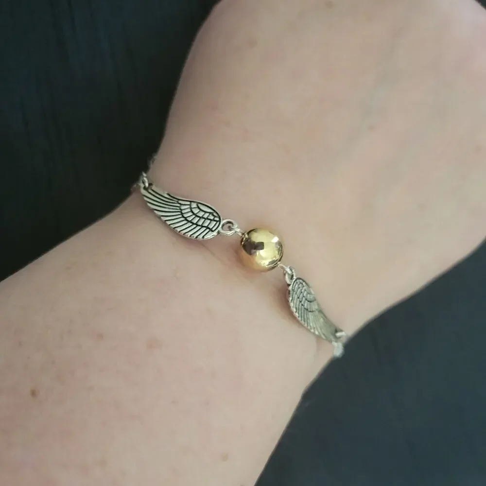 Harry Potter Golden Snitch themed bracelet